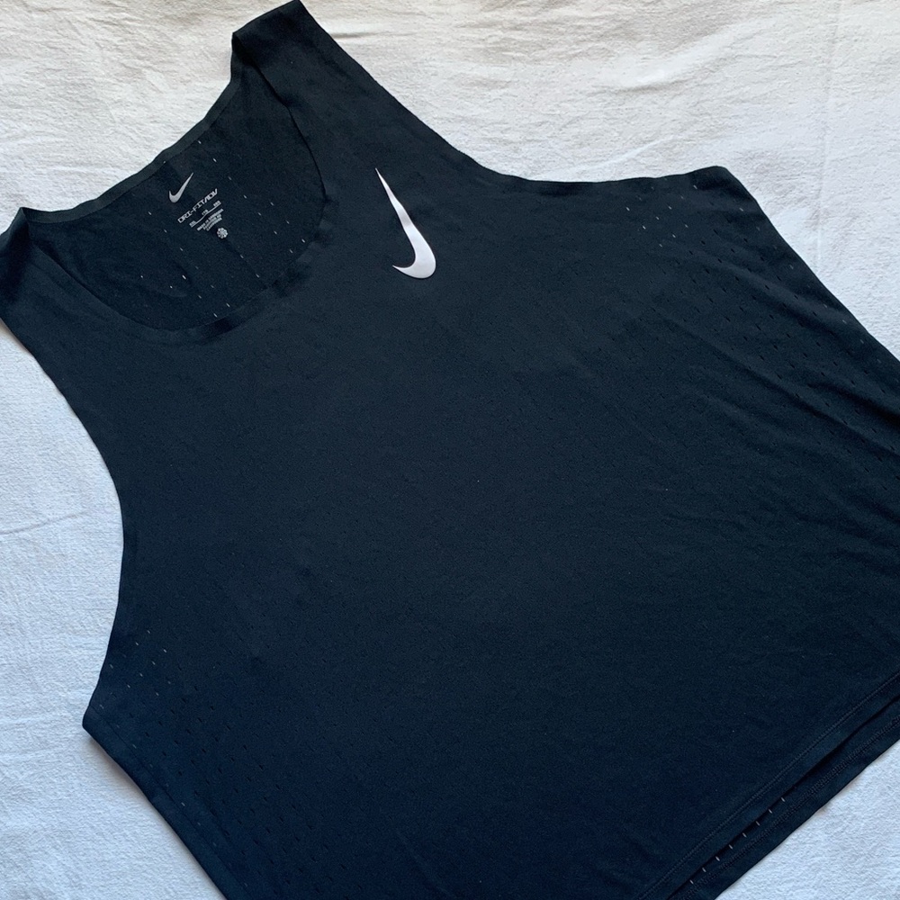 Nike Black Dri Fit Tank-top with White Swoosh